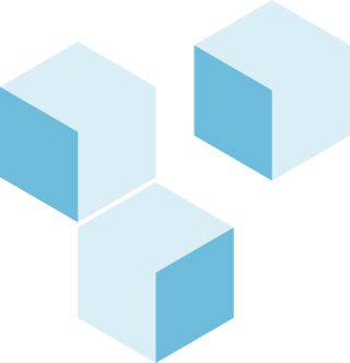 Three light blue cubes, reminiscent of Triple Ring Technologies' innovative design, are arranged diagonally on a white background.